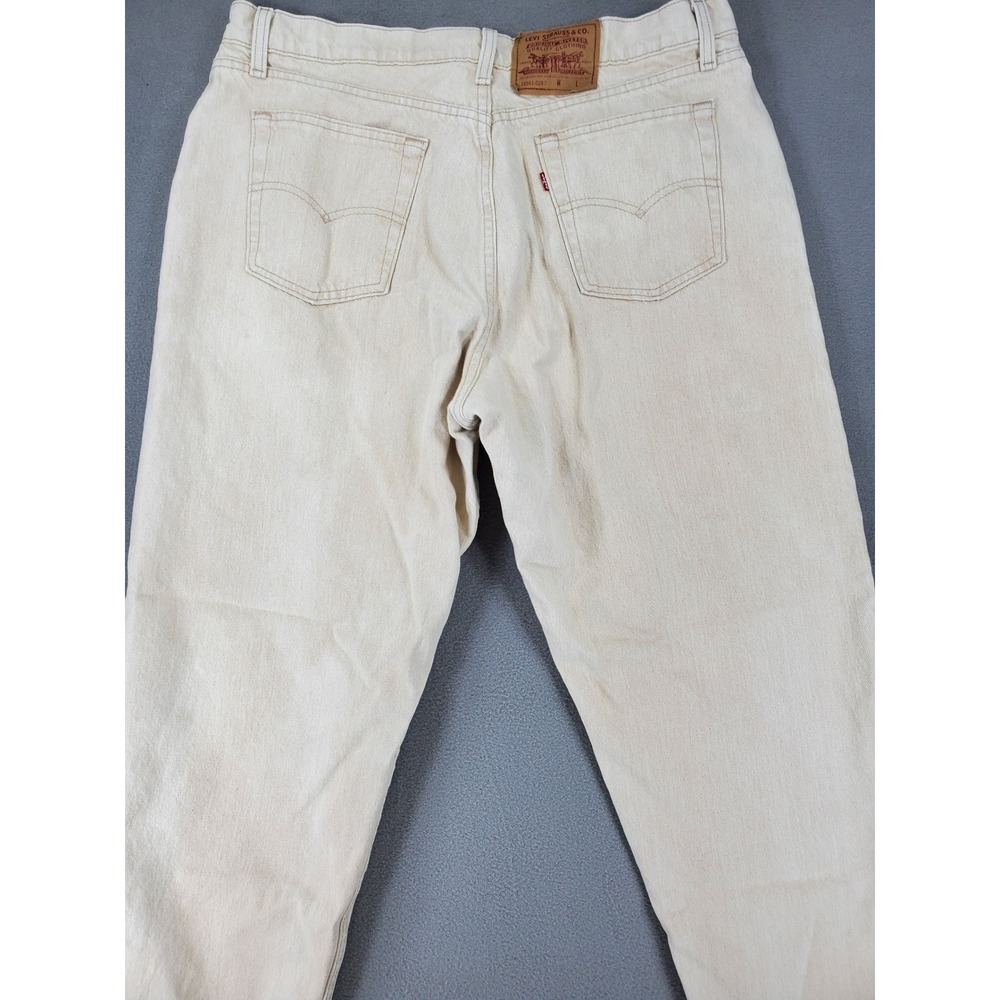 Levis 561 Relaxed Fit Jeans Women 18 M Beige Vintage 90s Made in USA Tapered Leg - Picture 6 of 10